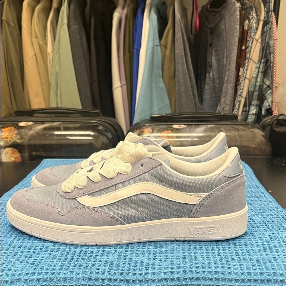 Vans Cruz Too Cc 90’s Retro Dusty Blue and White Sneakers